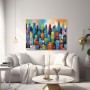 Bunte Skyline im modernen City-Stil