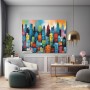 Bunte Skyline im modernen City-Stil