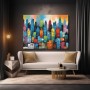 Bunte Skyline im modernen City-Stil