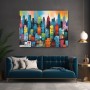 Bunte Skyline im modernen City-Stil