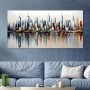 Moderne Skyline in Spiegelung