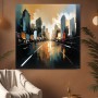 Urbane Skyline im Abendlicht
