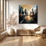 Urbane Skyline im Abendlicht