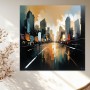 Urbane Skyline im Abendlicht