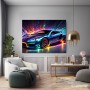 Neon Sportwagen im Farbenrausch