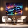 Neon Sportwagen im Farbenrausch