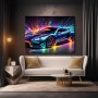 Neon Sportwagen im Farbenrausch