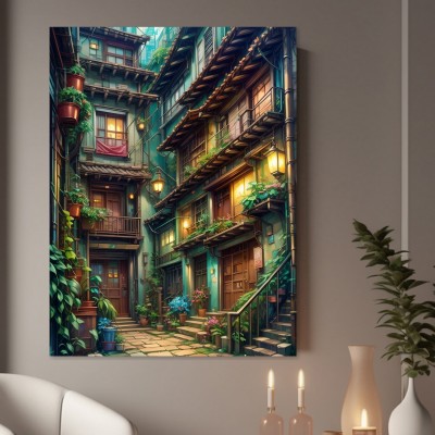 Laternenlicht in der Gasse