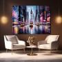 Neon City mit gelben Taxis