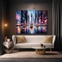 Neon City mit gelben Taxis