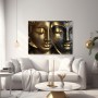 Goldene Buddha-Gesichter