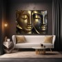 Goldene Buddha-Gesichter