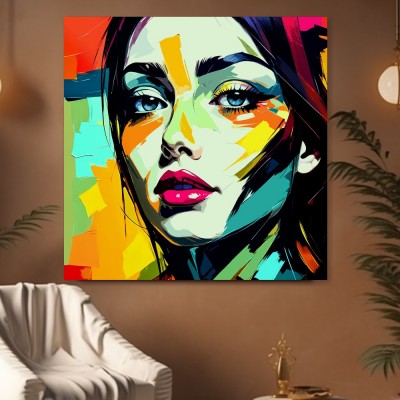 Farbenstarkes Pop-Art-Porträt