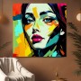 Farbenstarkes Pop-Art-Porträt