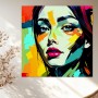 Farbenstarkes Pop-Art-Porträt