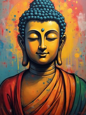 Buddha in Farbenruhe