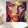 Farbenstarkes Pop-Art-Porträt