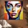 Farbenstarkes Pop-Art-Porträt