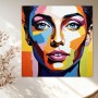 Farbenstarkes Pop-Art-Porträt