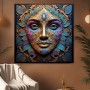 Goldene Fantasiemaske mit Blättern