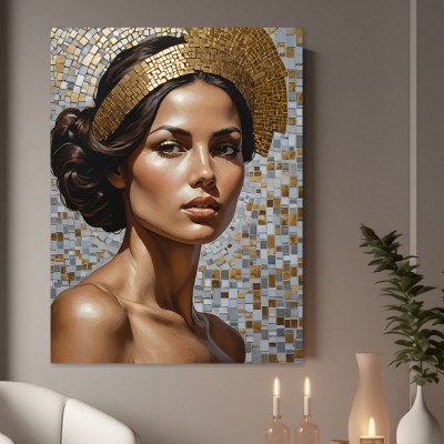 Goldenes Mosaik Porträt