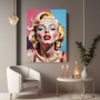 Blonde Diva im Pop-Art-Stil