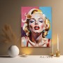 Blonde Diva im Pop-Art-Stil