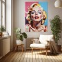 Blonde Diva im Pop-Art-Stil