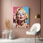 Blonde Diva im Pop-Art-Stil