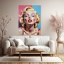 Blonde Diva im Pop-Art-Stil