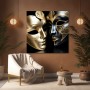 Venezianische Masken in Gold und Schwarz