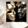 Venezianische Masken in Gold und Schwarz