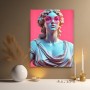 Antike Statue mit pinker Sonnenbrille