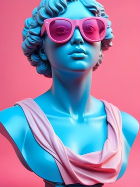 Pop Art Büste mit Sonnenbrille Pop Art Büste mit Sonnenbrille