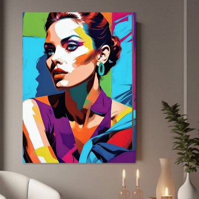 Pop-Art Porträt in leuchtenden Farben