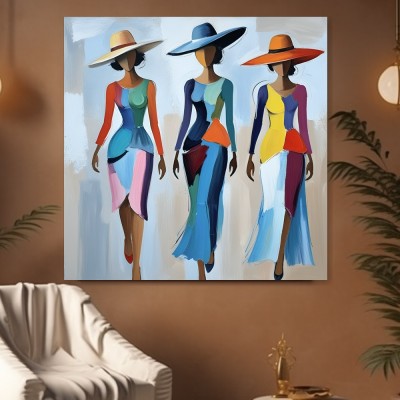 Elegante Damen mit Sommerhüten