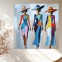 Elegante Damen mit Sommerhüten