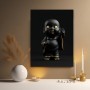 Schwarzer Buddha mit Goldakzenten