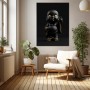 Schwarzer Buddha mit Goldakzenten