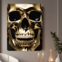 Goldener Totenkopf in Nahaufnahme
