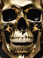 Goldener Totenkopf in Nahaufnahme