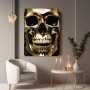 Goldener Totenkopf in Nahaufnahme