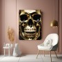 Goldener Totenkopf in Nahaufnahme