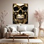 Goldener Totenkopf in Nahaufnahme