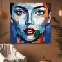 Pop Art Porträt mit blauen Augen