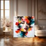 Farbenfrohes Frauenporträt