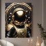 Goldener Astronaut im Sternenornament