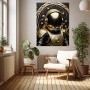 Goldener Astronaut im Sternenornament
