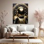 Goldener Astronaut im Sternenornament