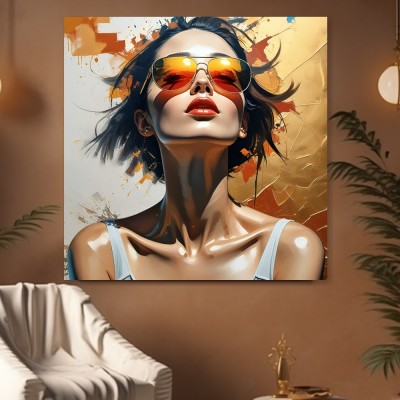 Sonnenbrillen-Porträt in Gold